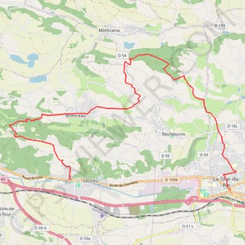 Bois de Cessieu GPS track, route, trail