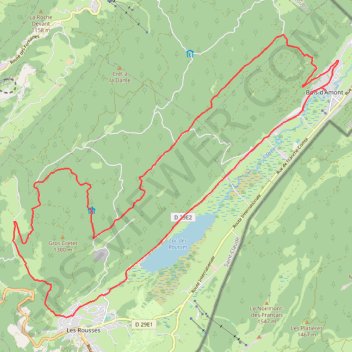 Du Risoux au Lac - Bois-d'Amont GPS track, route, trail