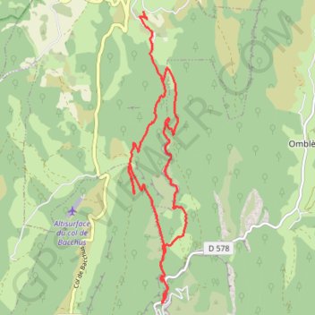 Gorges du Gueulard GPS track, route, trail