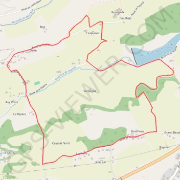 Foulayronnes, le circuit du lac de Talives - Pays de l'Agenais GPS track, route, trail