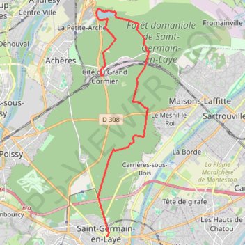 En Forêt de Saint Germain GPS track, route, trail