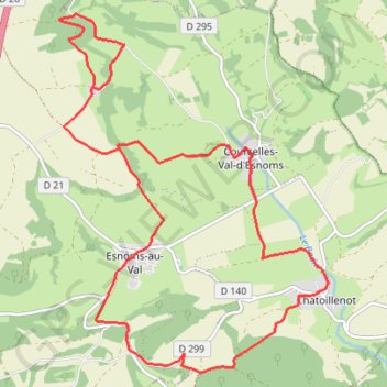 Le Val d'Esnoms GPS track, route, trail