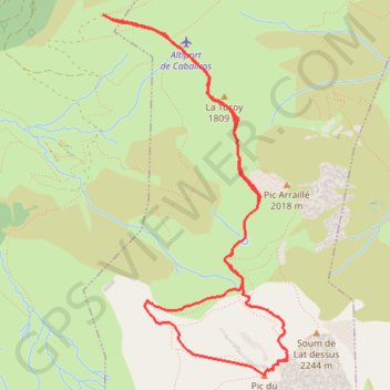 Pic du Cabaliros GPS track, route, trail