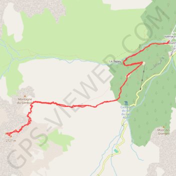 Cime du Sambuie GPS track, route, trail