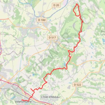 Villefontaine - Larina GPS track, route, trail
