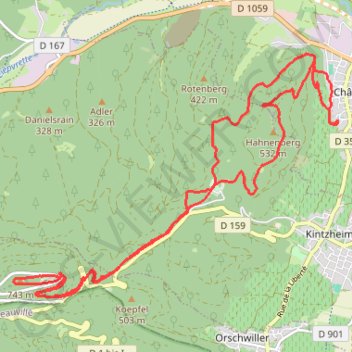 Châtenois - Haut-Koenigsbourg GPS track, route, trail