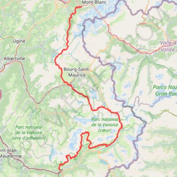 Les Houches - Modane GPS track, route, trail