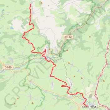 D'Allanche - St Flour GPS track, route, trail