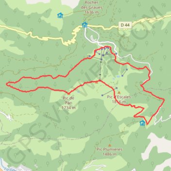 Crêtes du Mourtis GPS track, route, trail
