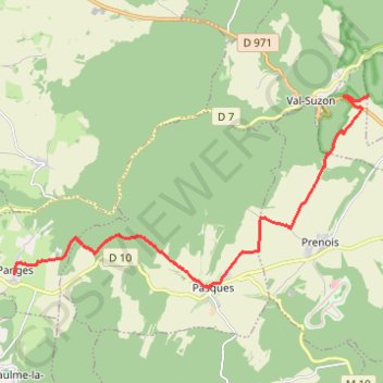 Panges - Etaule GPS track, route, trail