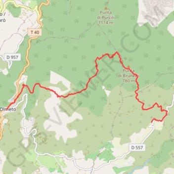 Mare e Monti Sud - De Olmeto à Burgo GPS track, route, trail