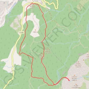 Randonnée trou de la Bombe - Bavella Corse GPS track, route, trail