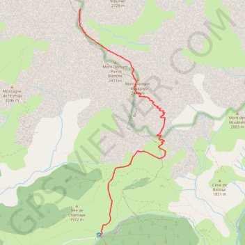 Mont-Mounier GPS track, route, trail