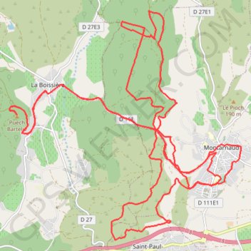 Montarnaud - Puech Bartelié GPS track, route, trail