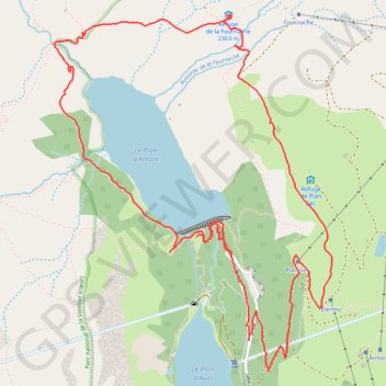 Valfrejus - Plan d'amont GPS track, route, trail