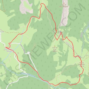 Crêt du Char GPS track, route, trail