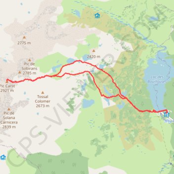 Pyrénées - Pic du Carlit GPS track, route, trail