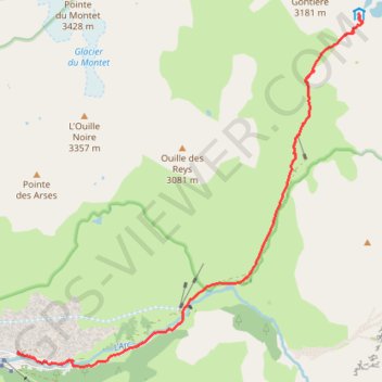 Bonneval Refuge Carro GPS track, route, trail