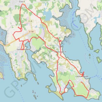 Rando Locmariaquer GPS track, route, trail