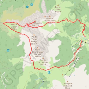 Mirantin en boucle GPS track, route, trail