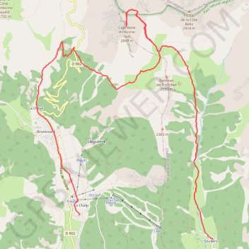 Queyras-Viso Étape 07 : Souliers - La Chalp GPS track, route, trail