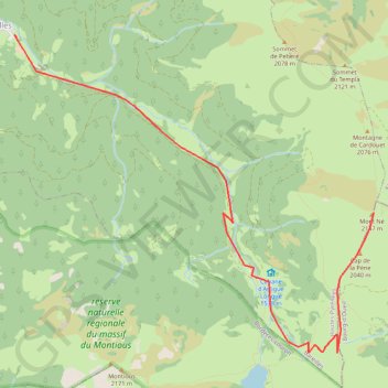 Rando raquette au Mont Né GPS track, route, trail