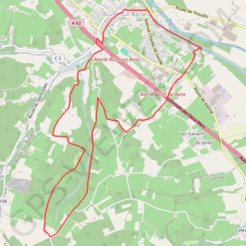 Buzet-sur-Baïse, randonnée autour du Château - Pays d'Albret GPS track, route, trail