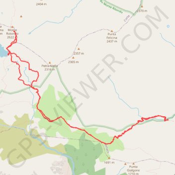 Monte Rotondo GPS track, route, trail