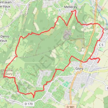 Givry russilly dracy GPS track, route, trail