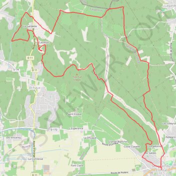 Sérignan Castelas GPS track, route, trail