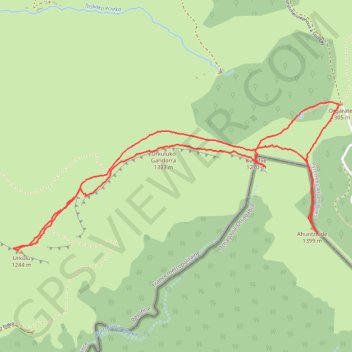 Crêtes d'Urkulu et d'Ahunzbide GPS track, route, trail