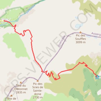 Tour des Écrins, des Souffles au Désert GPS track, route, trail