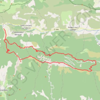 Tour Montagne de Lure GPS track, route, trail