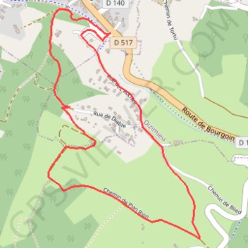Proche de Crémieu GPS track, route, trail