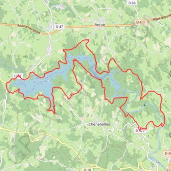 Le Velay des 3 Rivières - Lavalette Lapte Chenereilles GPS track, route, trail