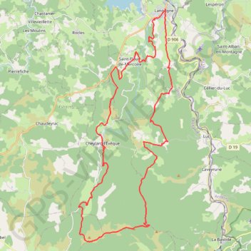 Gévaudan - Circuit de la Gardille GPS track, route, trail