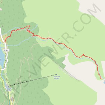 De fabrèges à la cabane de Lurien GPS track, route, trail
