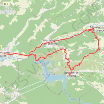 Balcons d'Esparron GPS track, route, trail