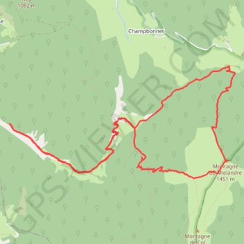 La Montagne de Miélandre Sommet Nord GPS track, route, trail