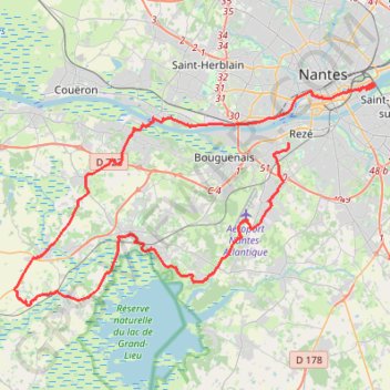 Bouguenais-Planète sauvage-Crapa GPS track, route, trail