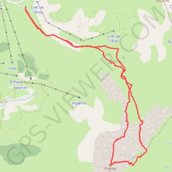 Pointe D'Emy Couloir Nord en boucle depuis Albiez (Arves) GPS track, route, trail