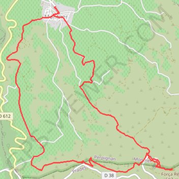 Montner - Força Réal (boucle) GPS track, route, trail