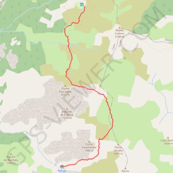 GR20 refuge Ortu du i Pioblu refuge Carrozzu GPS track, route, trail