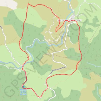 Sagnes et Goudoulet GPS track, route, trail