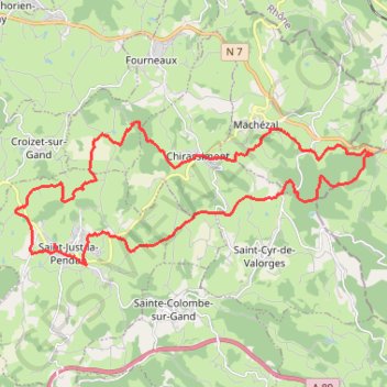 Saint-Just-la-Pendue GPS track, route, trail
