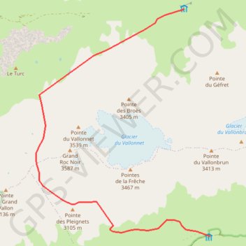 Traversée vallonbrun-femma GPS track, route, trail
