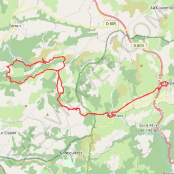 Le Caylar GPS track, route, trail