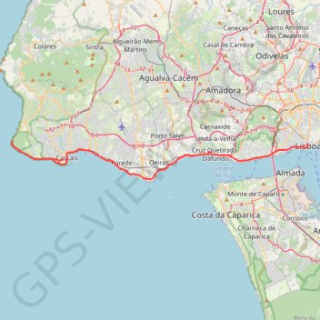 Maratona de Lisboa - 42.2km GPS track, route, trail