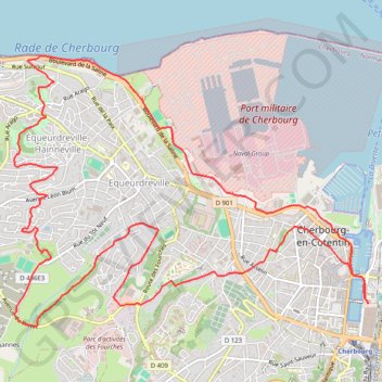 Cherbourg-Octeville (50100) GPS track, route, trail