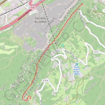 Grand Salève - Sentier des Bûcherons - T3 GPS track, route, trail